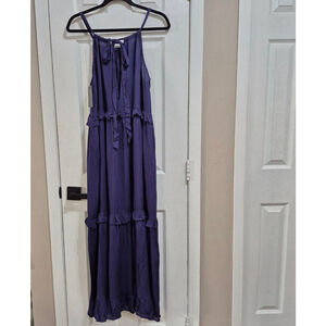 Women's Unbranded Indigo‎ Ruffle Tiered Maxi Dress Size L (US 12/14)